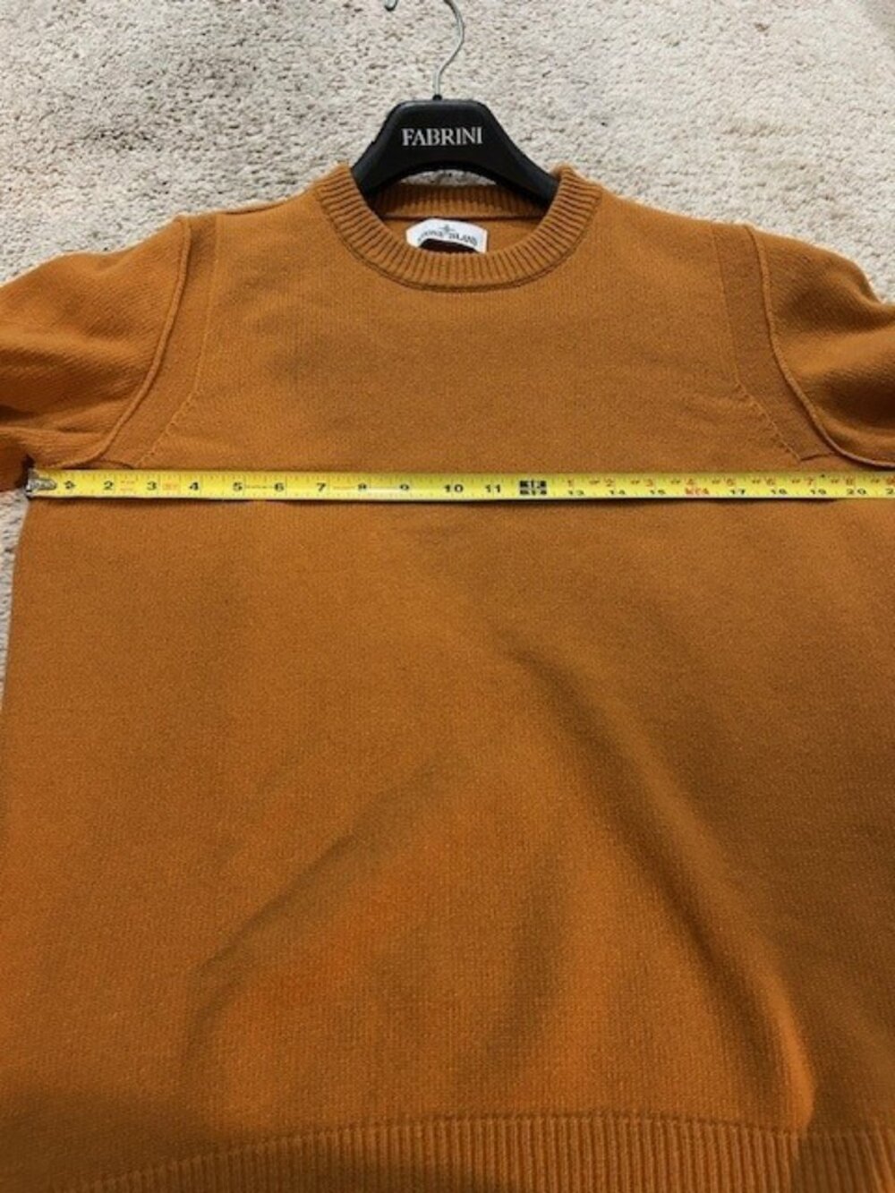 100% Authentic Burnt Orange Stone Island Wool Sweater Size M